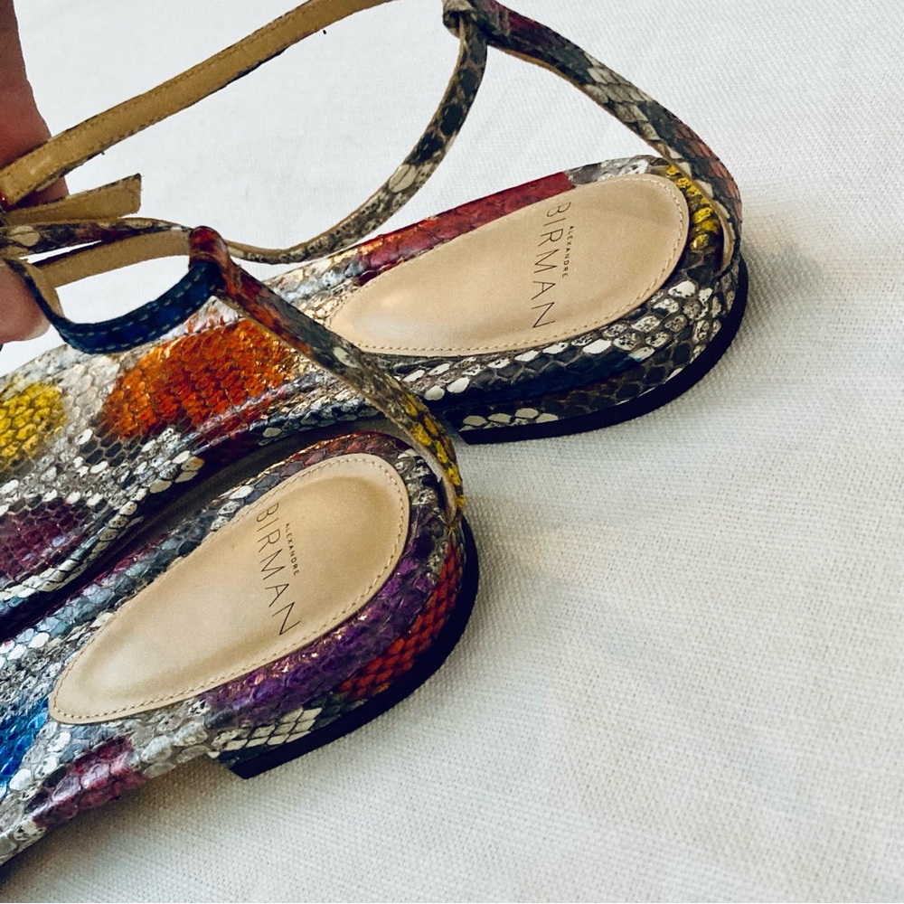 Alexandre Birman T Strap Python Sandals sz40 Rare - image 5